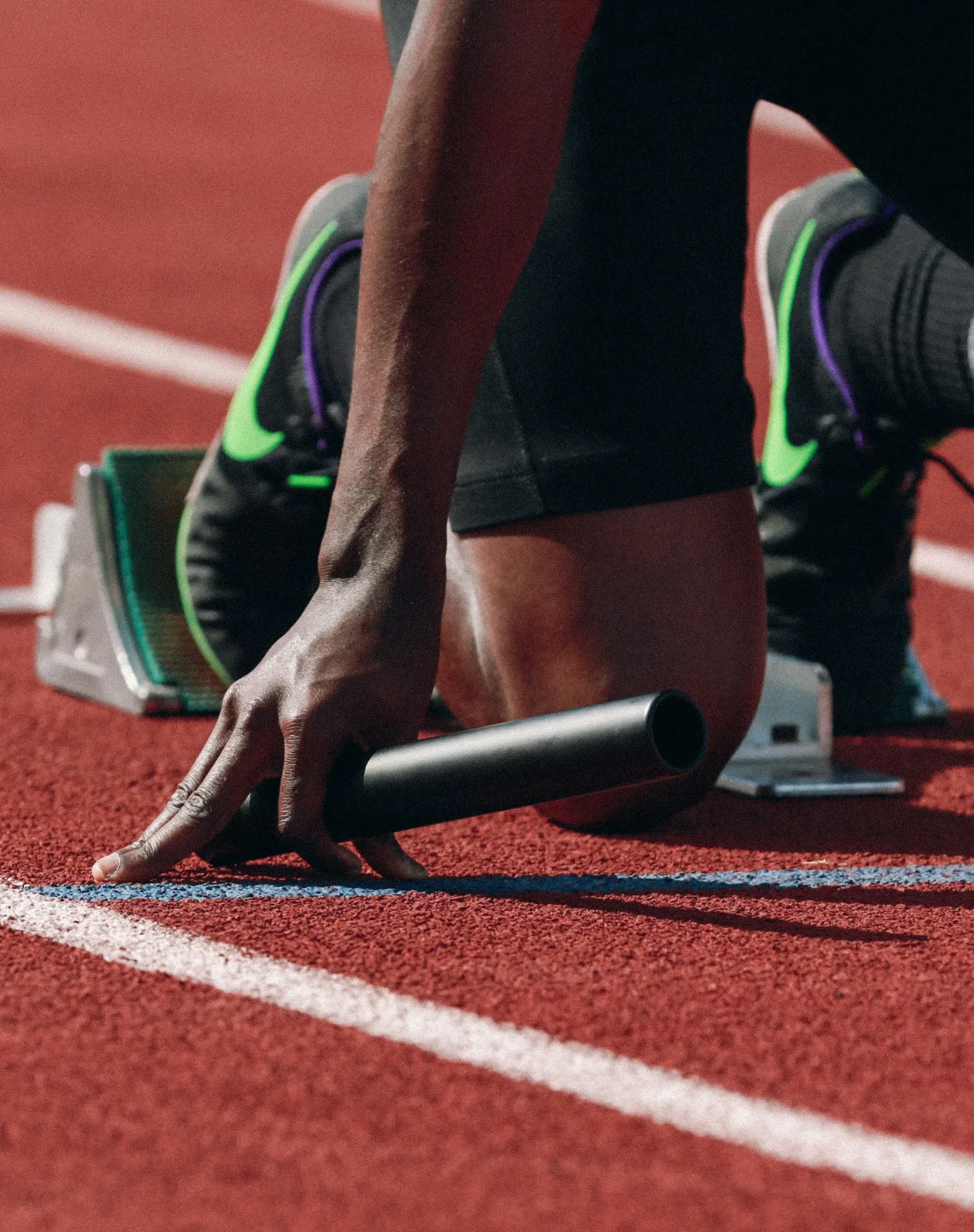Sprinter in starting blocks, a public figure ProAlign protects online