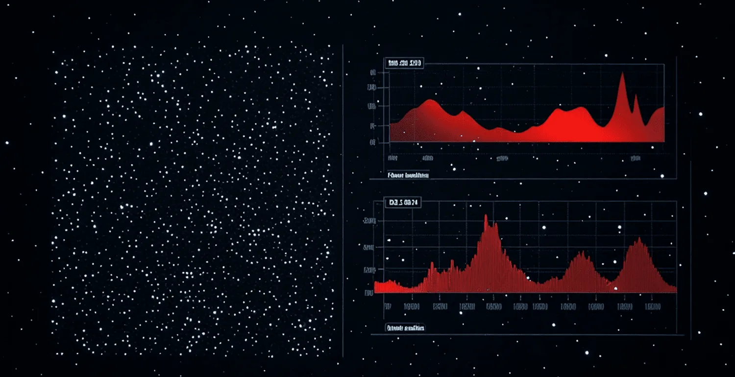 Analytics graphs illustrating OSINT analysis of open-source signals