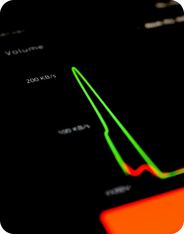 Falling trading chart on screen, the risk private equity diligence finds